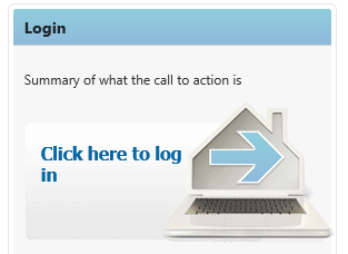 Login arrow on bottom right of page